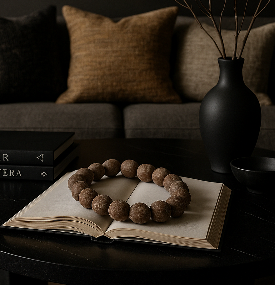 Sedona Cement Beaded Garland, Distressed Brown - Image 2