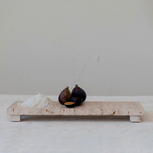 Cojio Footed Travertine Tray