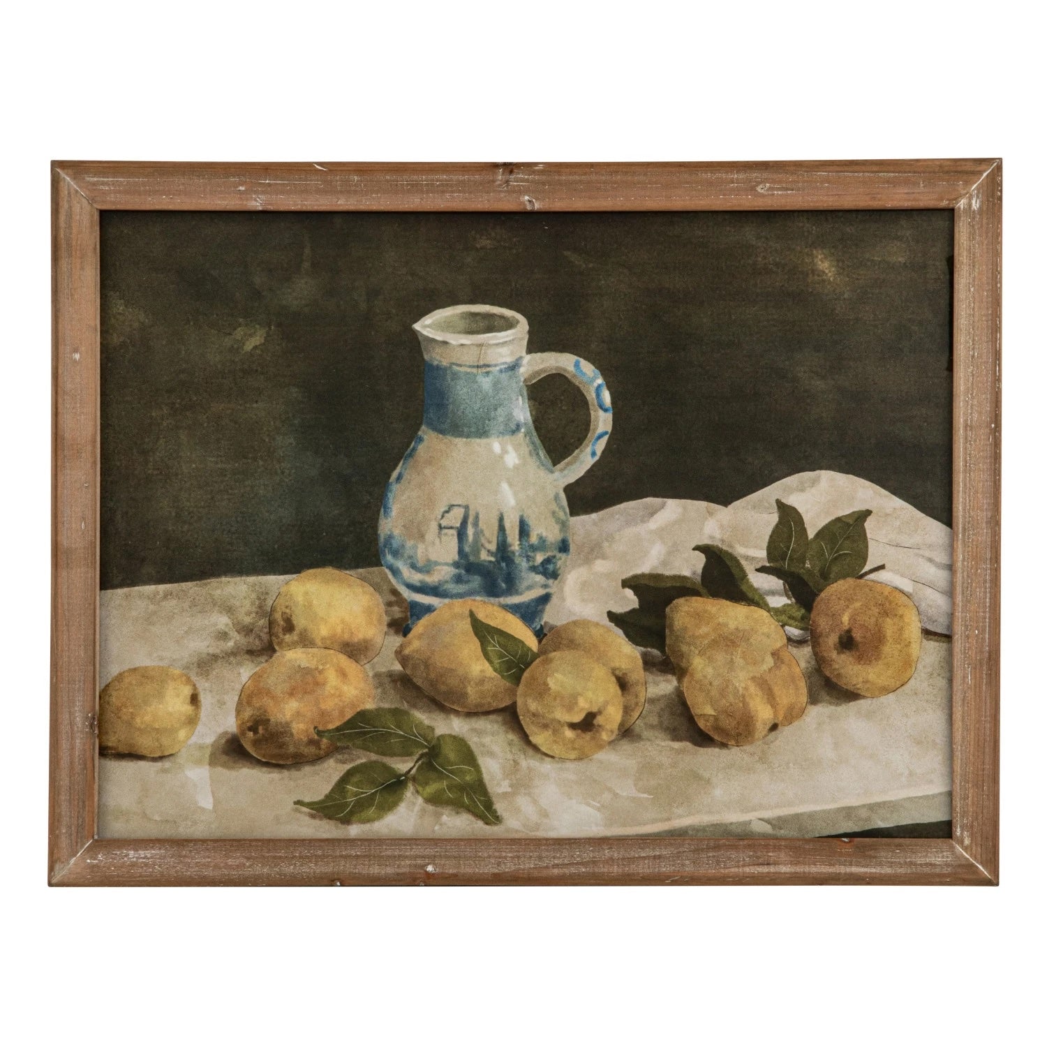 Wood Framed Art, Lemons + Pitcher - Image 2