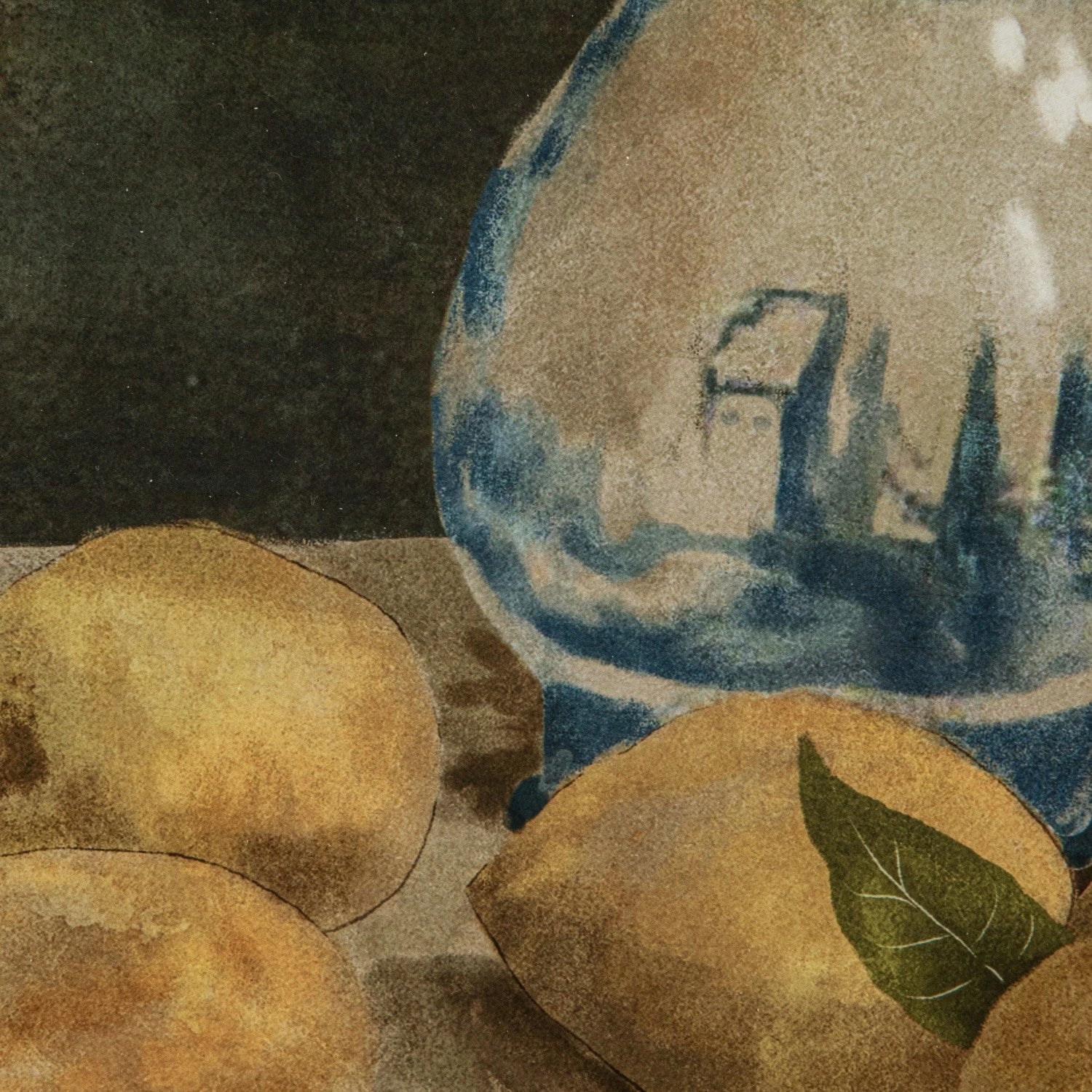 Wood Framed Art, Lemons + Pitcher - Image 3