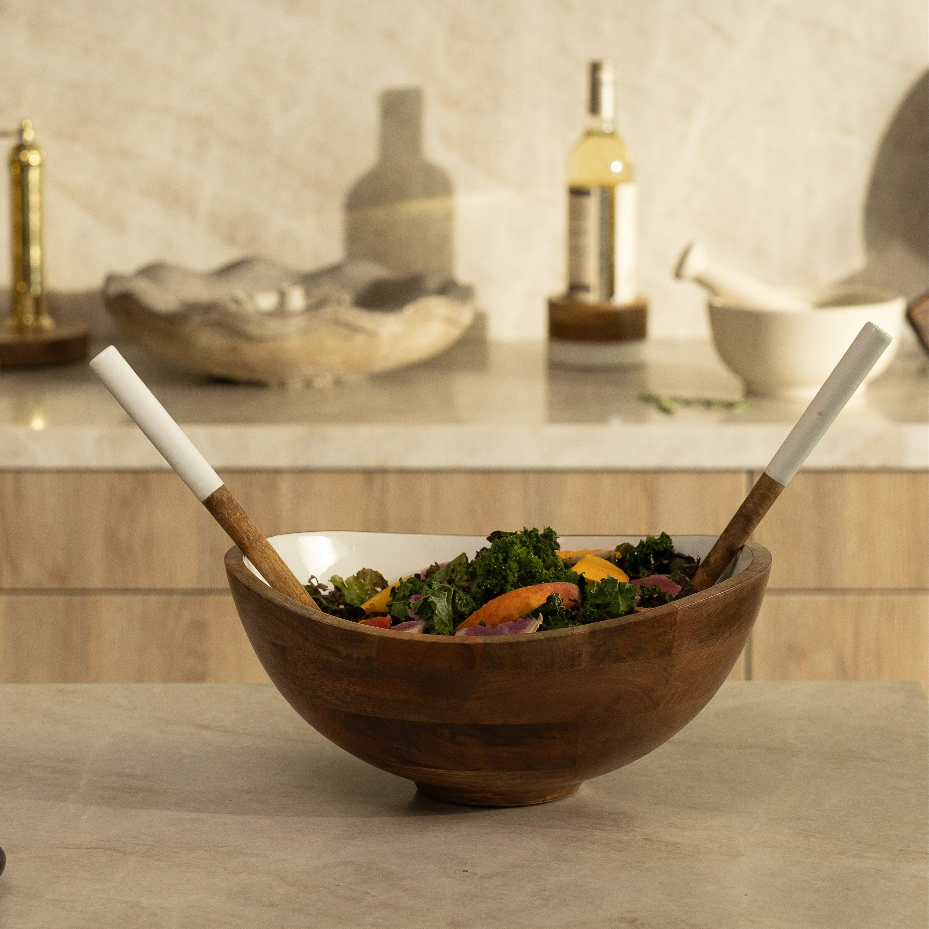 Palmer Wood + White Bowl
