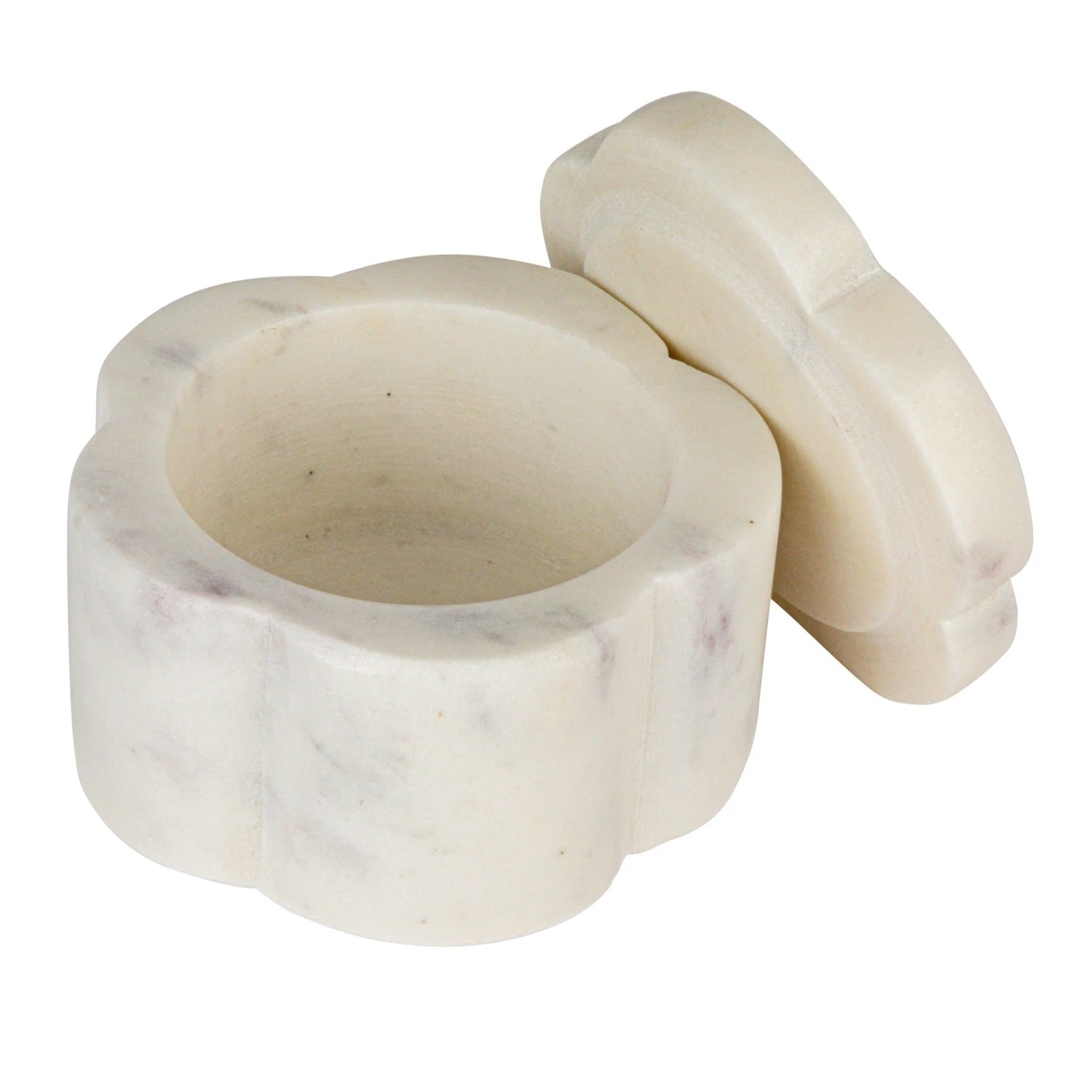 Marble Pinch Pots, Scalloped, Set of 2 (Stackable) - Image 4