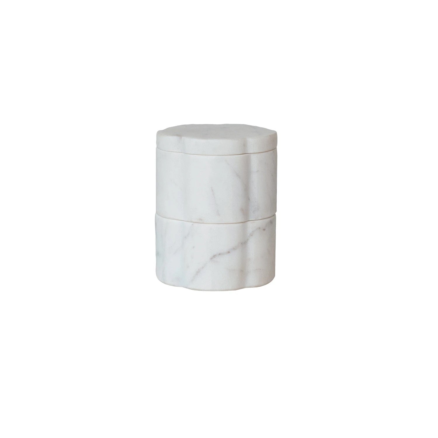Marble Pinch Pots, Scalloped, Set of 2 (Stackable) - Image 2