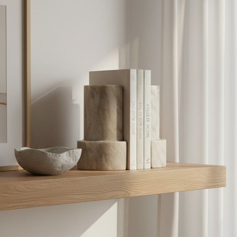 Roya Marble Bookends, Set of 2 - Image 2