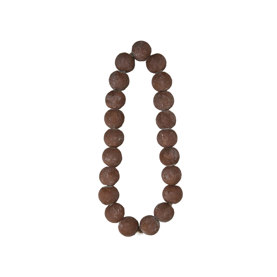 Sedona Cement Beaded Garland, Distressed Brown - Image 4