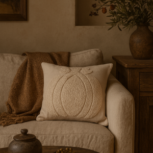 Tufted Pumpkin Pillow, 18"