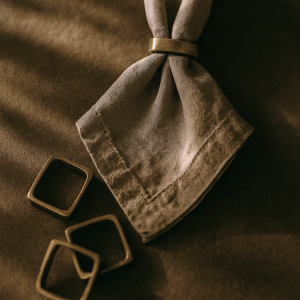Velda Brass Napkin Rings, Set of 4